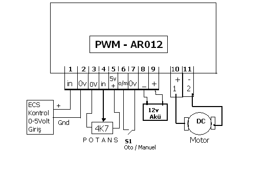 PWM DC motor sürücü kartı ve devreler